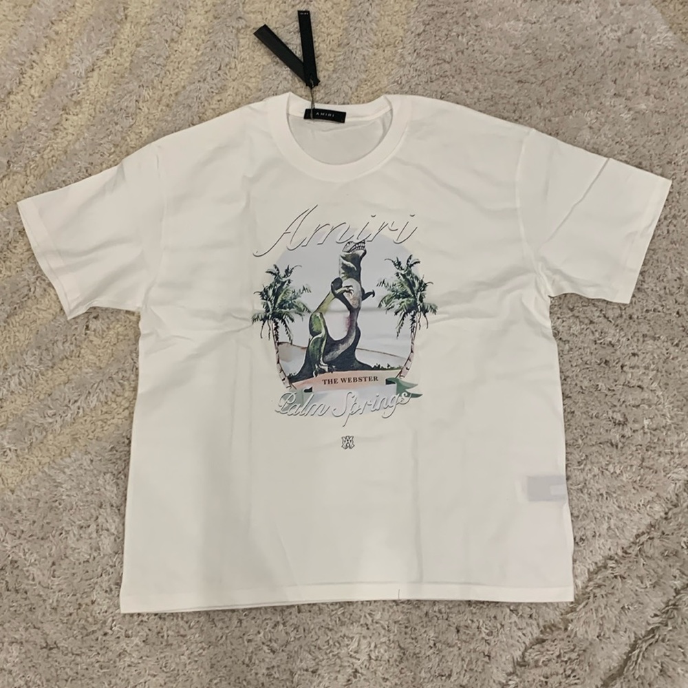 Amiri Palm Springs The Webster T-Shirt White Mens Size Large